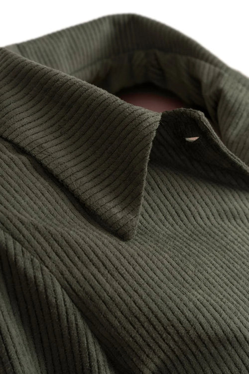 Velvet Crop Jacket Khaki