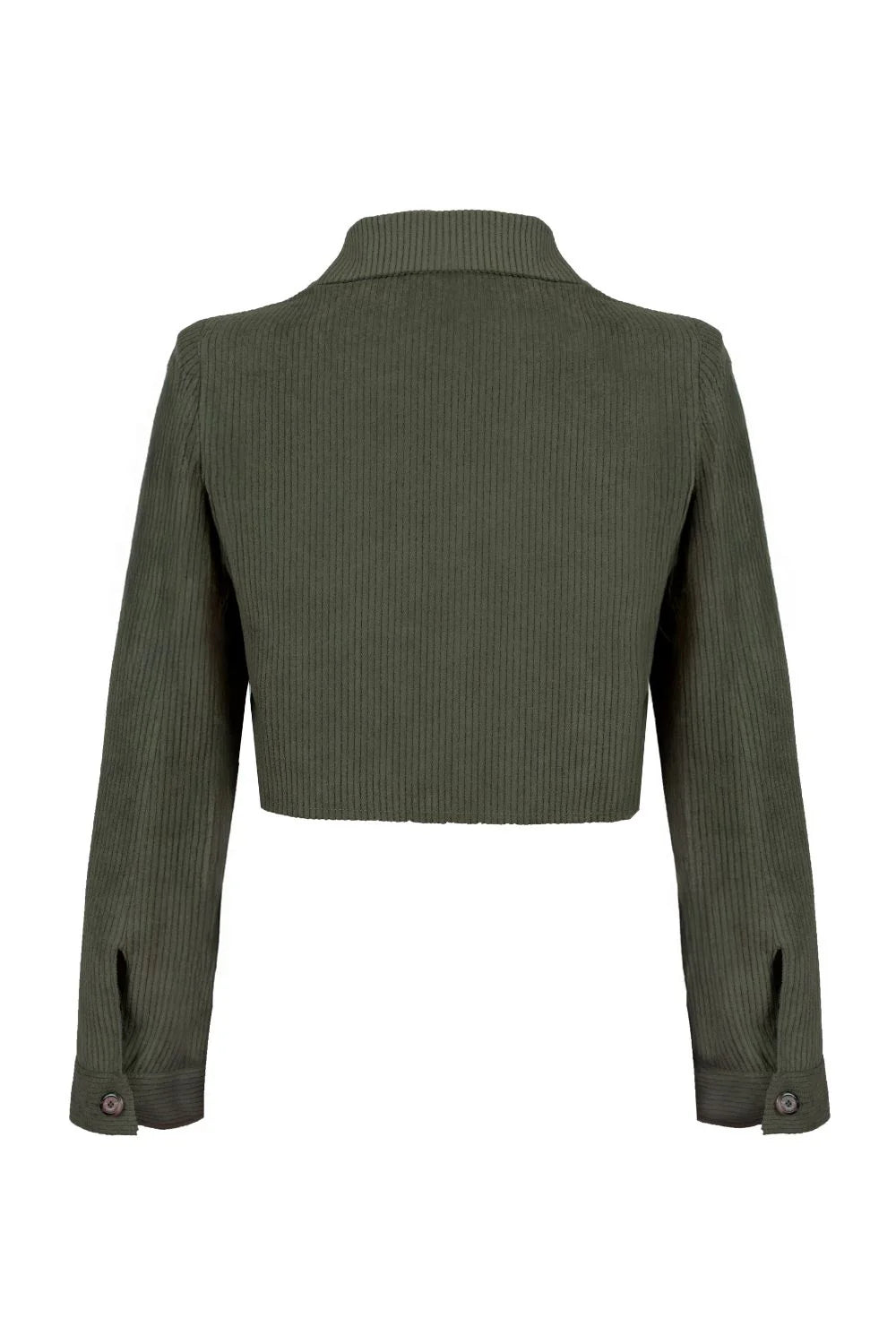 Velvet Crop Jacket Khaki