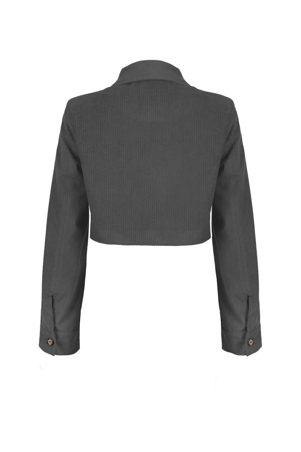 Velvet Crop Jacket Grey