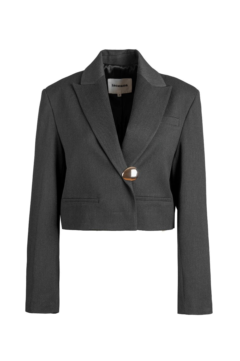 Gray Buckle Blazer
