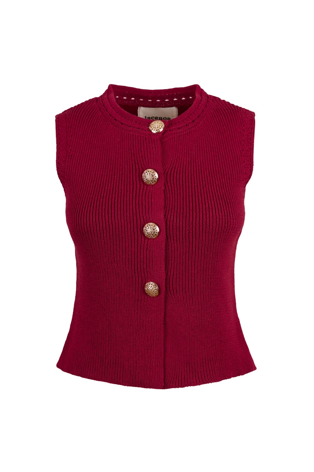 GOLD BUTTONED KNIT TOP