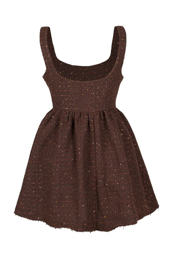 Tuvit Mini Dress in Brown